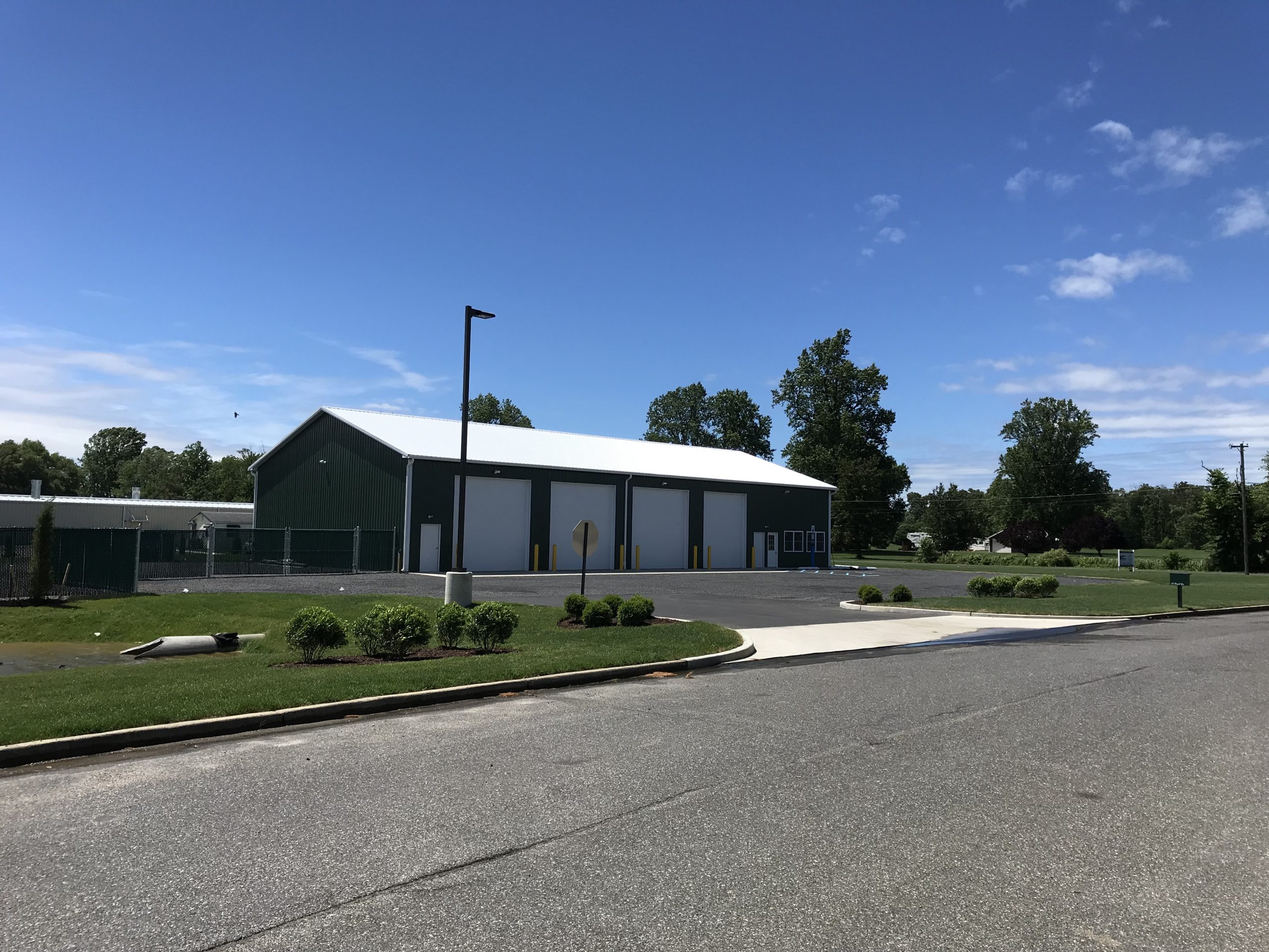 metal siding and roof on a new pole garage