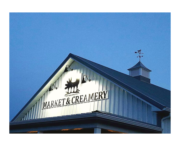 metal gable and overhang on commercial building in pa